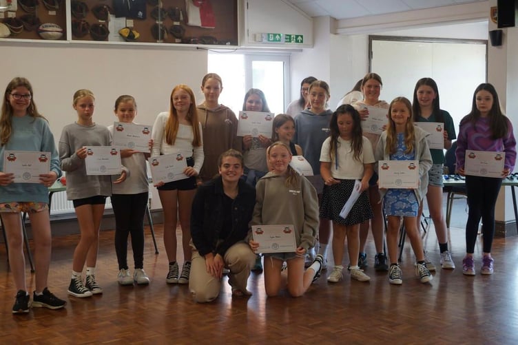 Youngsters at Wellington Netball Club's awards event