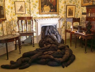 Art installation at National Trust house 'looks like pile of poo'