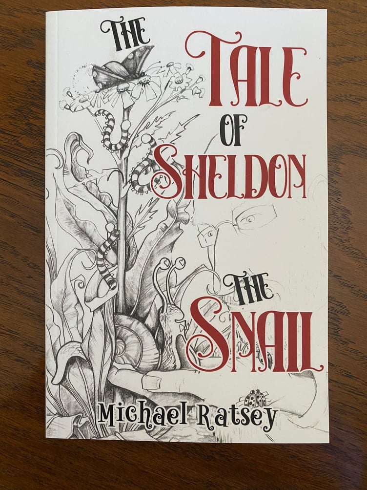 A front cover of Michael Ratsey’s book, The Tale of Sheldon the Snail.