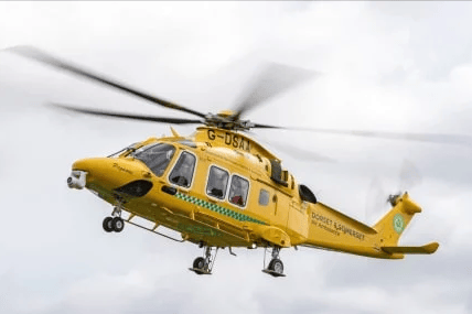 Dorset and Somerset Air Ambulance's existing AW169 helicopter.