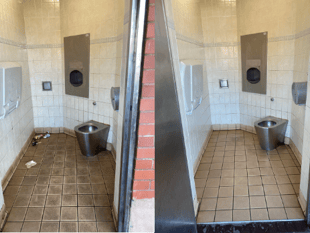 Toilets in 'disgusting state' after cleaners fail to turn up