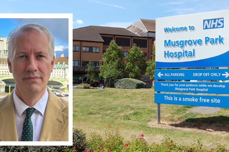 Local MP Gideon Amos has called for the government not to cancel investment in Musgrove Park Hospital (Photo: Gideon Amos MP Press Office)