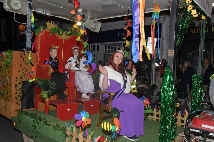 Chard carnival queen and attendents were in attendance