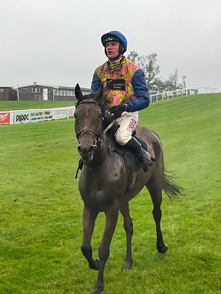 Chemical Warfare ridden by Jack Tudor after winning at Sedgefield 