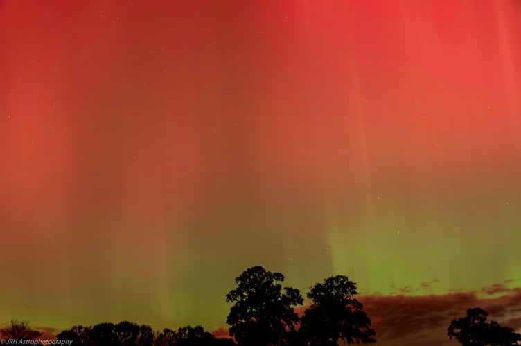 The aurora seen from Appley (Photo: JRH Astrophotography)