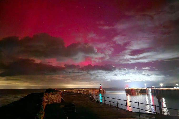 Aurora Borealis seen from Watchet on Thursday (Photo: Leanne Reuben)