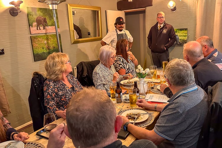 Head Chef Chanaka Fernando at The Rock Inn, Waterrow, stole the show with the pub’s recent Meat Feast event with his four-course spectacular