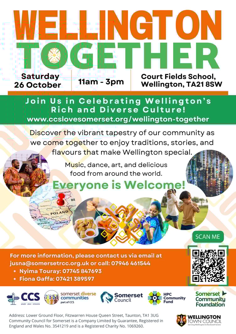 Wellington Together will take place October 26 at Court Fields School.