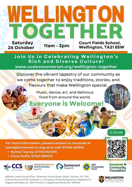 Wellington Together will take place October 26 at Court Fields School.