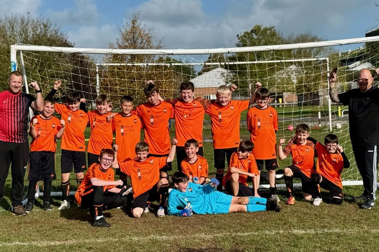 Wellington Under 12s line up after their win