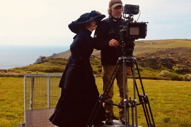 Caroline Corrie directing a scene in her film Shalborne which is being premiered in the Wellesley Cinema ahead of Wellington Film Festival.