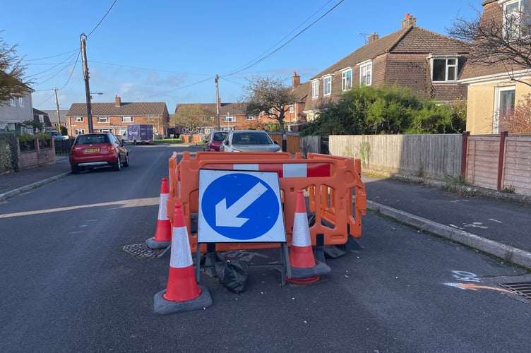 The crater, which emerged after the road’s surface gave way and collapsed, was condoned off with cones and barriers by Somerset Council on Monday, June 3, for repairs that week. 