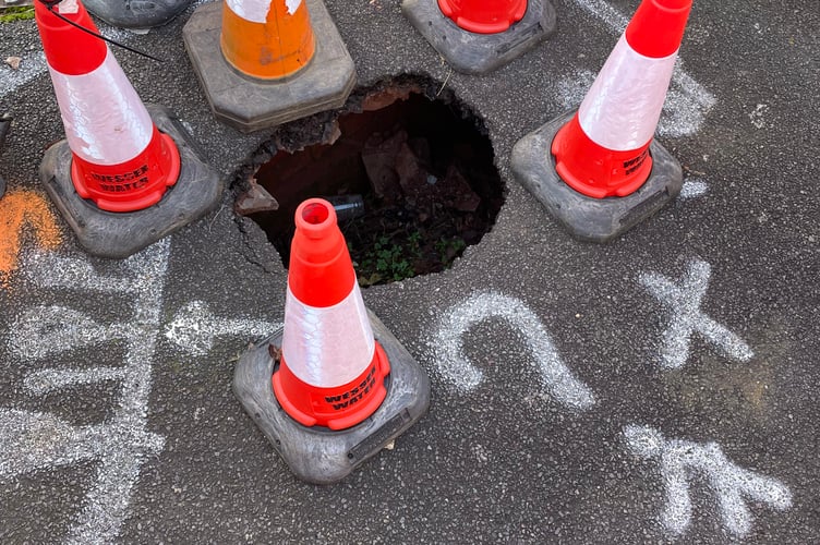 A dangerous sinkhole that appeared on Parklands Road in early June will be undergoing repair work next week.