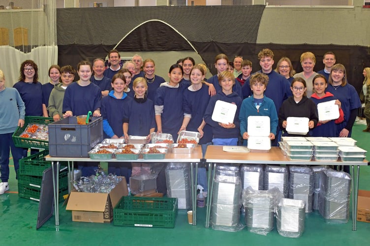 Members of the Wellington School community both students and staff to pack over 60,000 meals for people in need