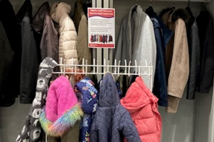 Coats donated to the exchange