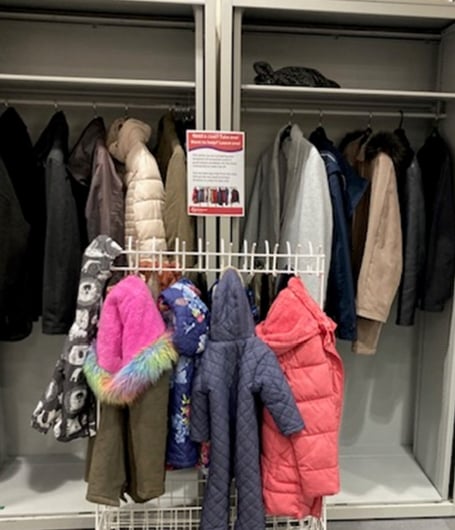 Coats donated to the exchange