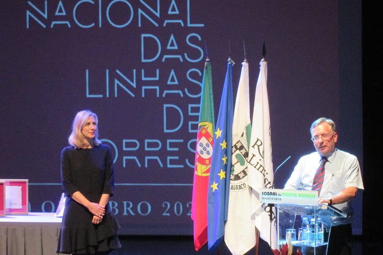 Torres Vedras Deputy Mayor Ana Umbelino (left) at the Historic Route of the Lines of Torres Vedras awards. PHOTO: Chris Penney.