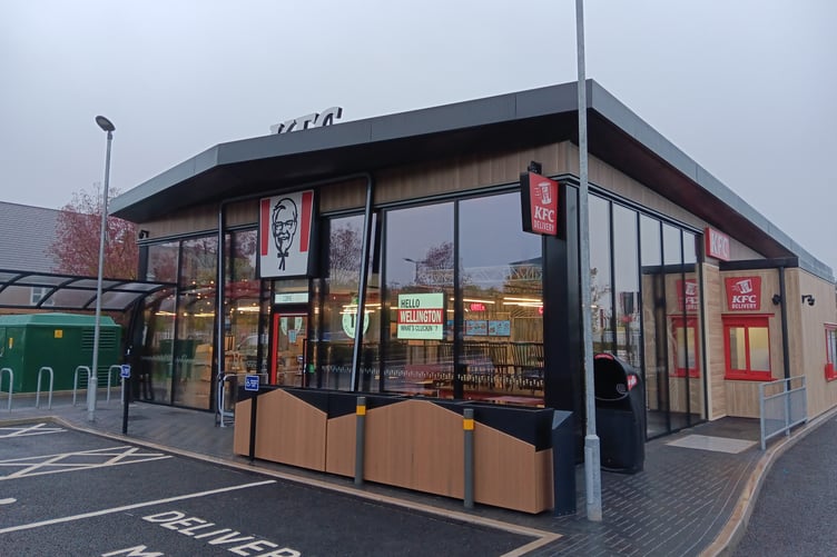 The new Wellington KFC restaurant and drive-thru.