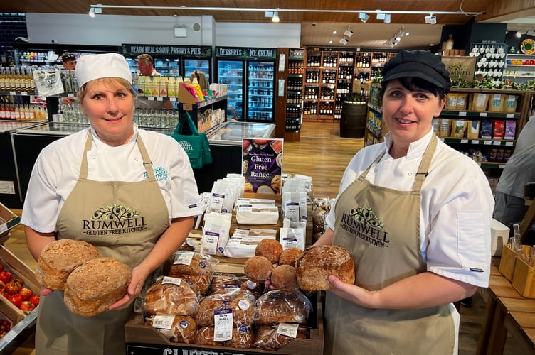 Vanessa Cunningham (left) and Anita Flake Rumwell Farm Shop