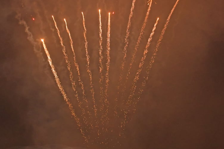 Crowds gathered at the Wellington Chiefs Rugby and Football Club for their annual fireworks spectacular