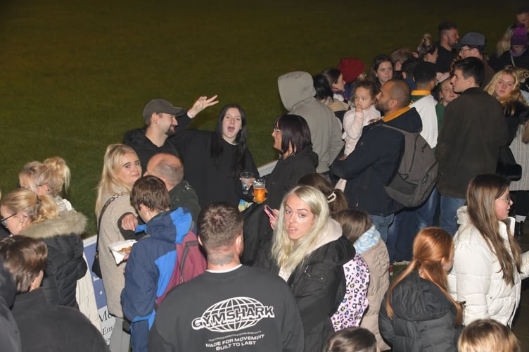 Crowds gathered at the Wellington Chiefs Rugby and Football Club for their annual fireworks spectacular