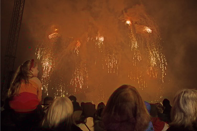 Crowds gathered at the Wellington Chiefs Rugby and Football Club for their annual fireworks spectacular