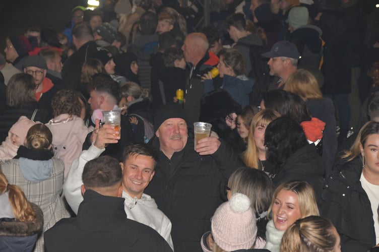 Crowds gathered at the Wellington Chiefs Rugby and Football Club for their annual fireworks spectacular