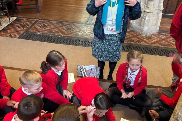 Eleven pupil chaplains in Year 5 from St John’s Church of England Primary school visited Taunton Minster Church