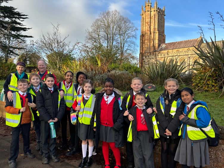 Eleven pupil chaplains in Year 5 from St John’s Church of England Primary school visited Taunton Minster Church