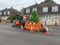 Residents plan Xmas decorations for sinkhole which appeared months ago
