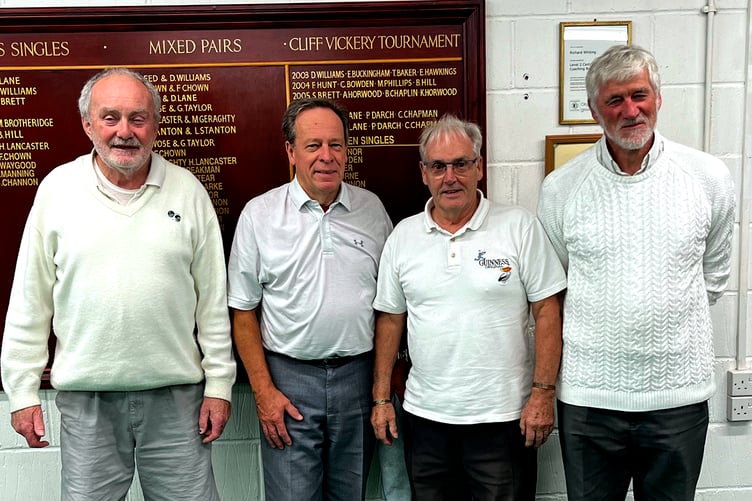 Hemyock, left to right: Tony Ainsworth, Adrian Hay, John Stevenson and John Bendle