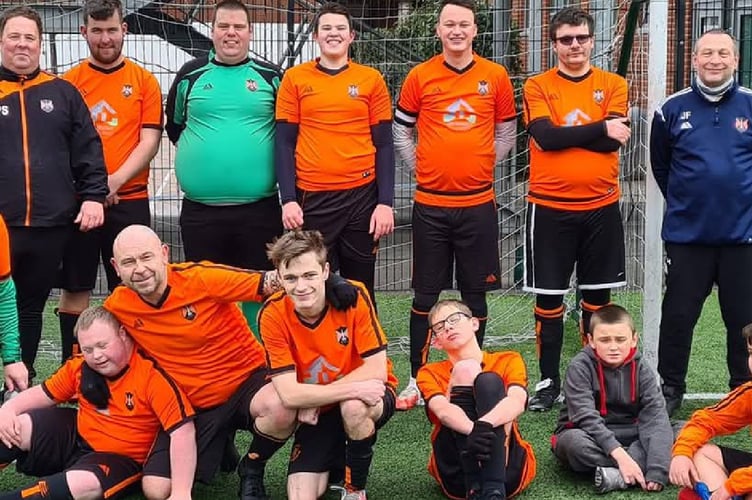 Some of the Wellington AFC Abilities players