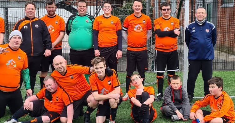 Some of the Wellington AFC Abilities players