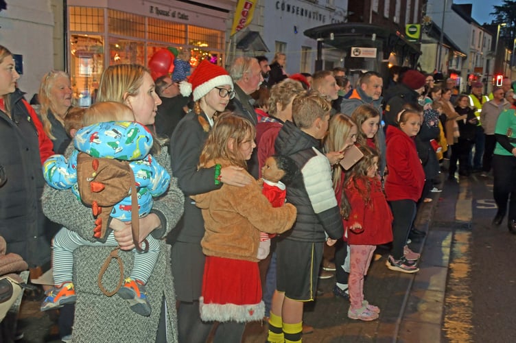 Locals gather in Wellington for the Christmas lights switch on