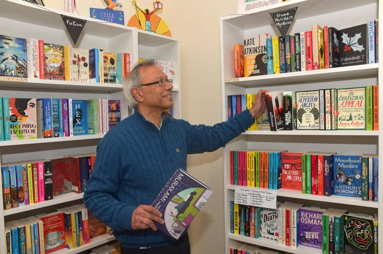Richard in his shop Bookshop by the Blackdowns 