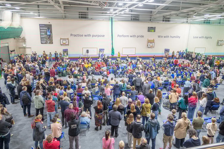 The scene at the Maths Challenge – 63 schools competed!