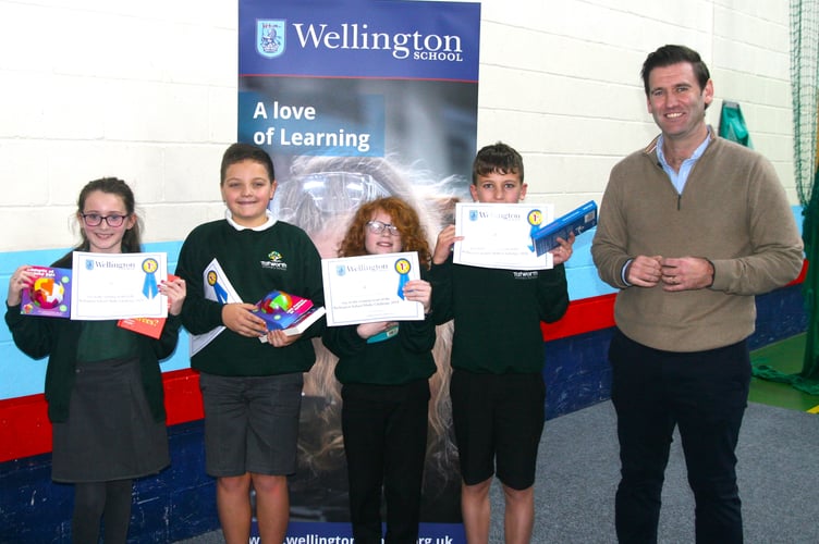 Winners Tatworth Primary School with Head Alex Battison