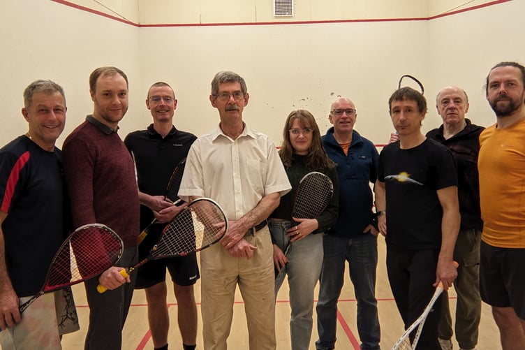 Wellington’s players, left to right, Barry Bartram, David Thorne, Simon Butters, Mike Broom, Chris Short, Ellen Turner, Andrew Carpenter, Keith Dancey and Dan Keywood.