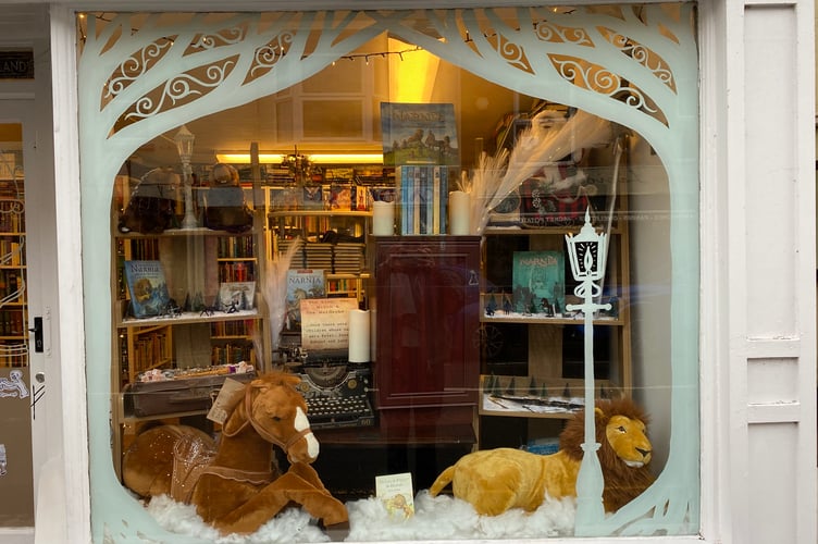The Narnia display at No Shelf Control