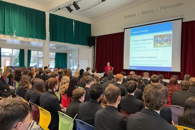 Court Fields School welcomed the University of Cambridge to campus this week