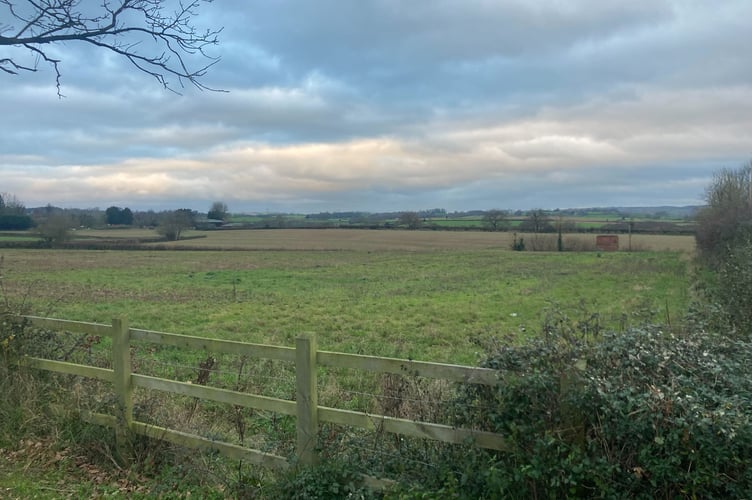 Planned site of 315 homes and convenience store on Exeter Road in Rockwell Green (Photo: Daniel Mumby)