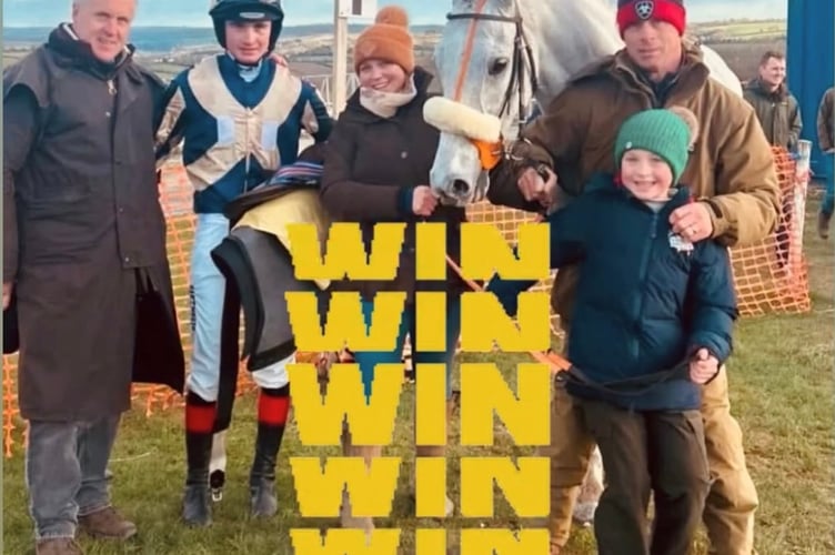 Jockey Rian Corcoran notched up his first point to point triumph when he rode Itacare to victory at Wadebridge