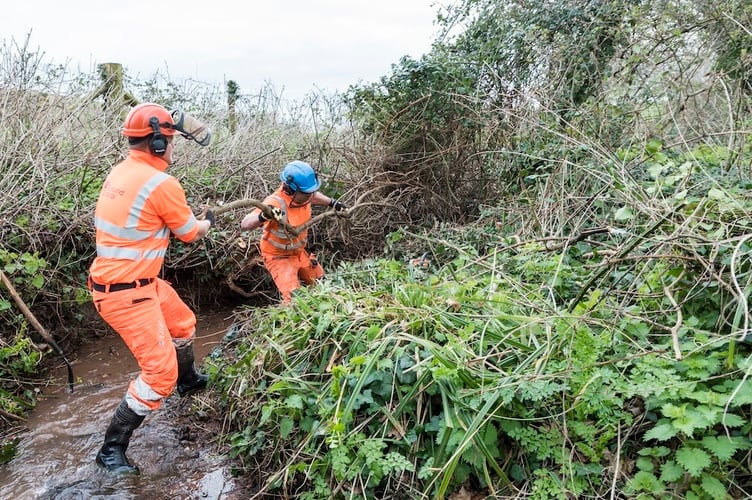 Extra maintenance work for Somerset Rivers Authority in Carhampton (Photo: SRA)