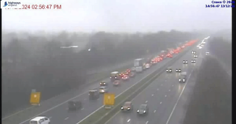 Crash on the M5 between Wellington and Tiverton causing severe delays