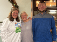 Rosemary and grandson Thomas win Roffey Cup at Oake 