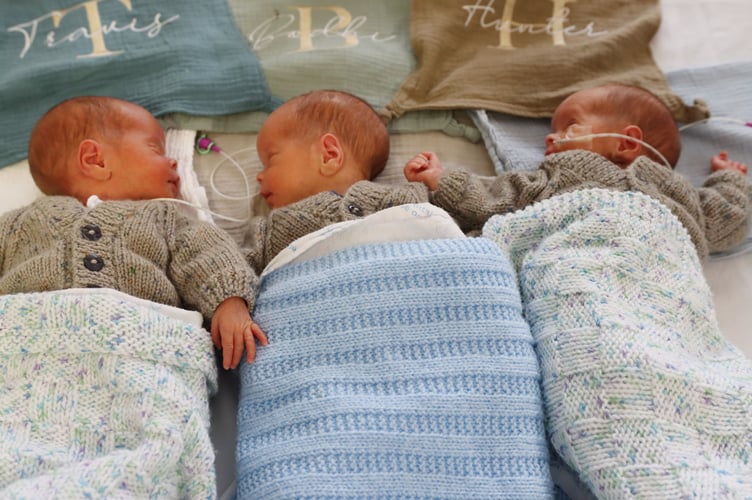 Triplets Travis, Bodhi and Hunter