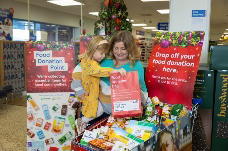 Stores in Somerset have been overwhelmed by the generosity of customers who donated at the Tesco Winter Food Collection