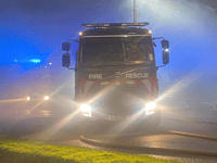 Early hours fire destroys log cabin home