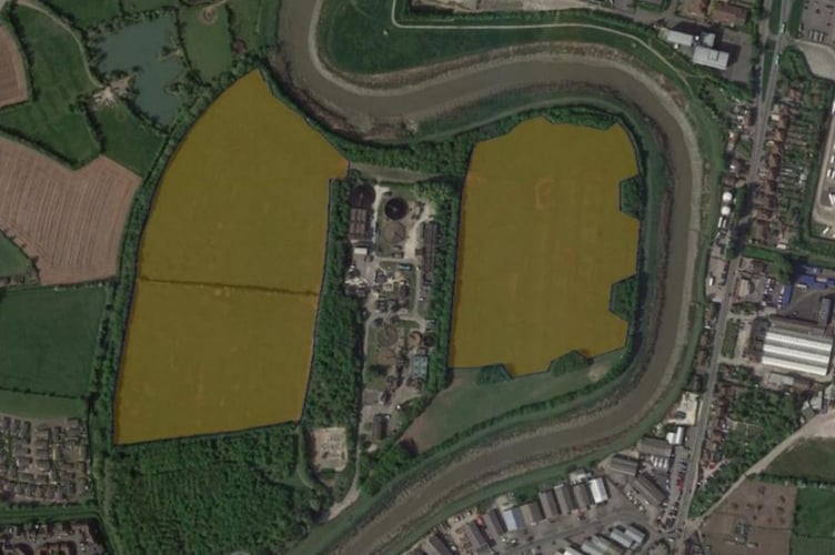 Proposed site of the solar farm north of Saltlands Avenue in Bridgwater (Graphic: Alandem Consulting)