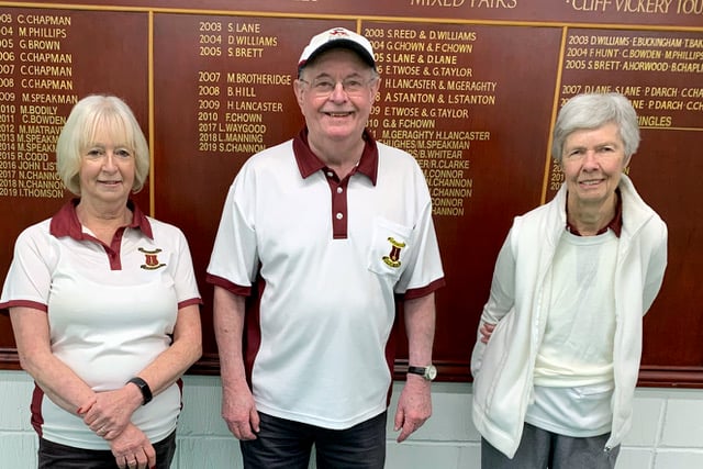 New Rollers, left to right: Wendy Scott, Martin Speakman and Diana Dagg